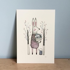 Принт. Red Wooden Flag